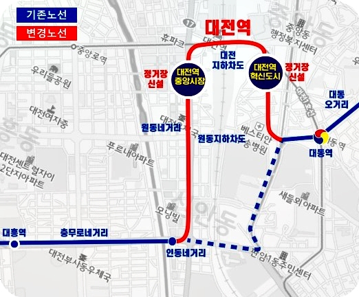 도시철도 트램, 대전의 관문 대전역 경유한다!-조감도 (1)