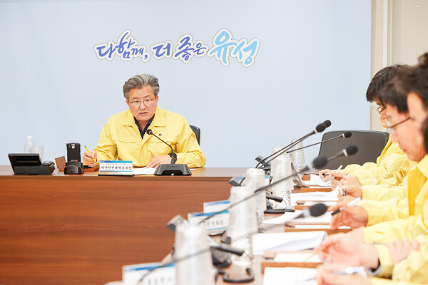 【유성=더플러스 유성】 이상훈 김영민 장영래 기자 = 대전 유성구는 28일 국립중앙과학관에서 ‘2025 재난대응 안전한국훈련’을 실시하고 있다. (사진유성구)