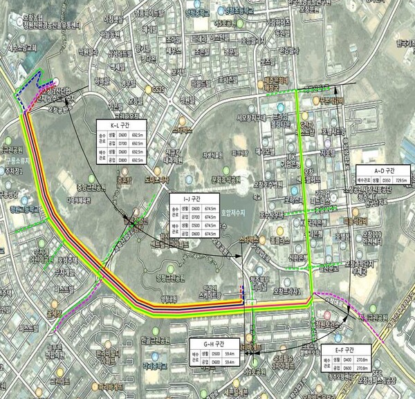 【오창=더플러스 오창】 이종필 기자 = 청주시 상수도사업본부는 시민들에게 안정적으로 수돗물을 공급하기 위해 오창 공동구 상수관 복선화 확충사업을 추진한다고 10일 밝혔다. (사진=청주시)
